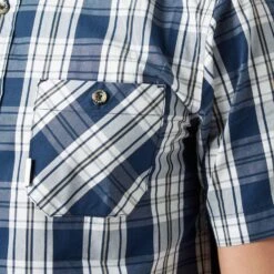 Men's Checked Short-Sleeve Shirt -Sportswear Sale Store go 255817 e