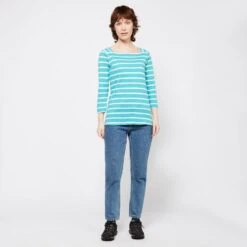 Regatta Ladies Polexia Square Neck Top Turquoise White Stripe -Sportswear Sale Store go 575859 c