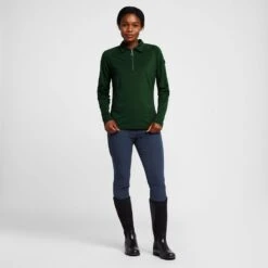 Womens Tiana Pique Long Sleeve Polo Shirt Mountain View Green -Sportswear Sale Store go 576941 c