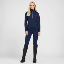 Women’s Stretch ½ Zip Top In Dark Blue -Sportswear Sale Store go 600886 c