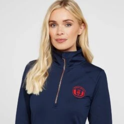 Women’s Stretch ½ Zip Top In Dark Blue -Sportswear Sale Store go 600886 d