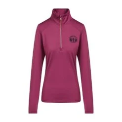 Women’s Stretch ½ Zip Top In Wine -Sportswear Sale Store go 600887 u