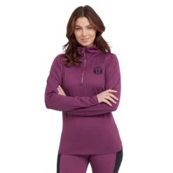 Women’s Stretch ½ Zip Top In Wine -Sportswear Sale Store go 600887 z