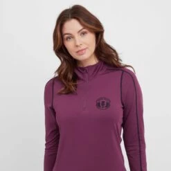 Women’s Long Sleeve Base Layer In Wine -Sportswear Sale Store go 600888 e