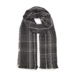 Platinum Womens Woven Scarf Black Chequered -Sportswear Sale Store go 618423 z