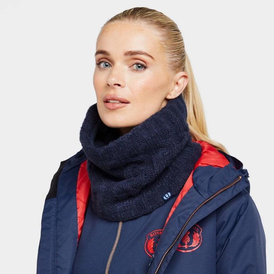 Adults' Knitted Snood In Dark Blue 4 Adults' Knitted Snood In Dark Blue - Image 2